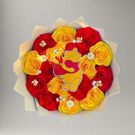 Winnie Pooh Red & Yellow Bouquet